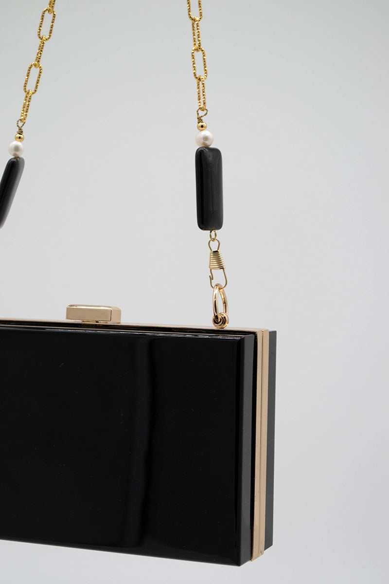 Bolso clutch Bruna negro