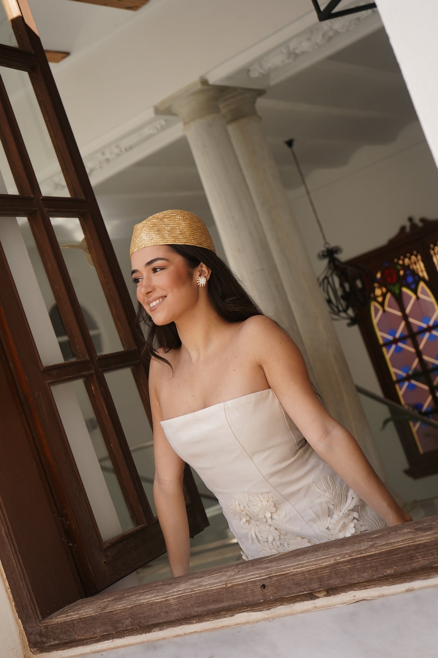 Pendientes Taif blanco