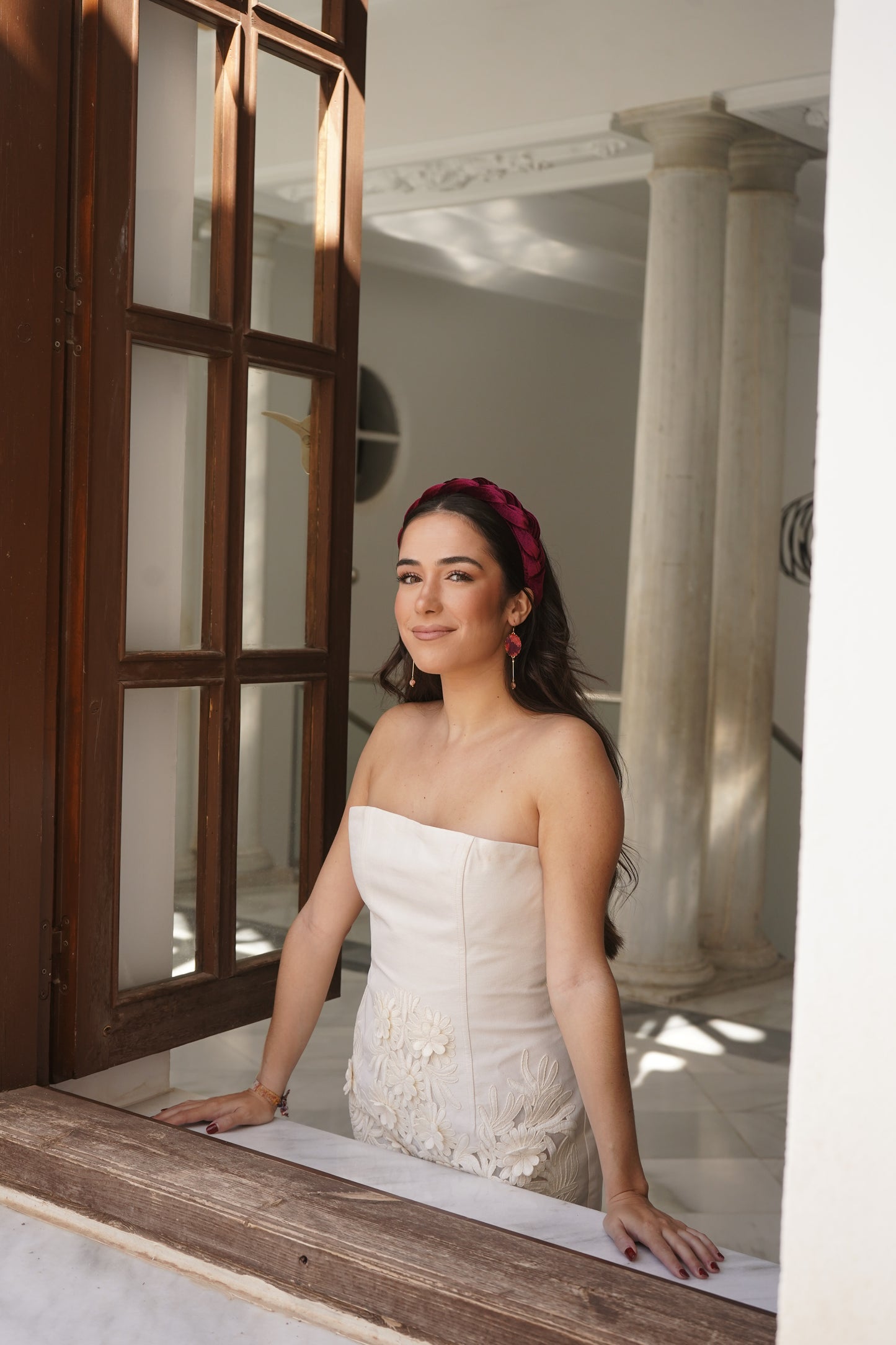 Pendientes Velvet Burdeos-Caldera