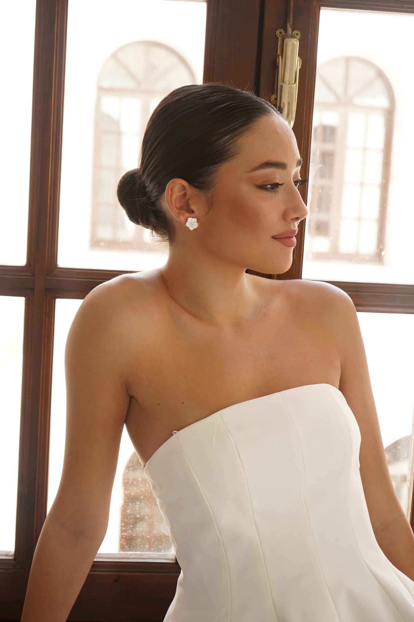Pendientes Nácar Blanco