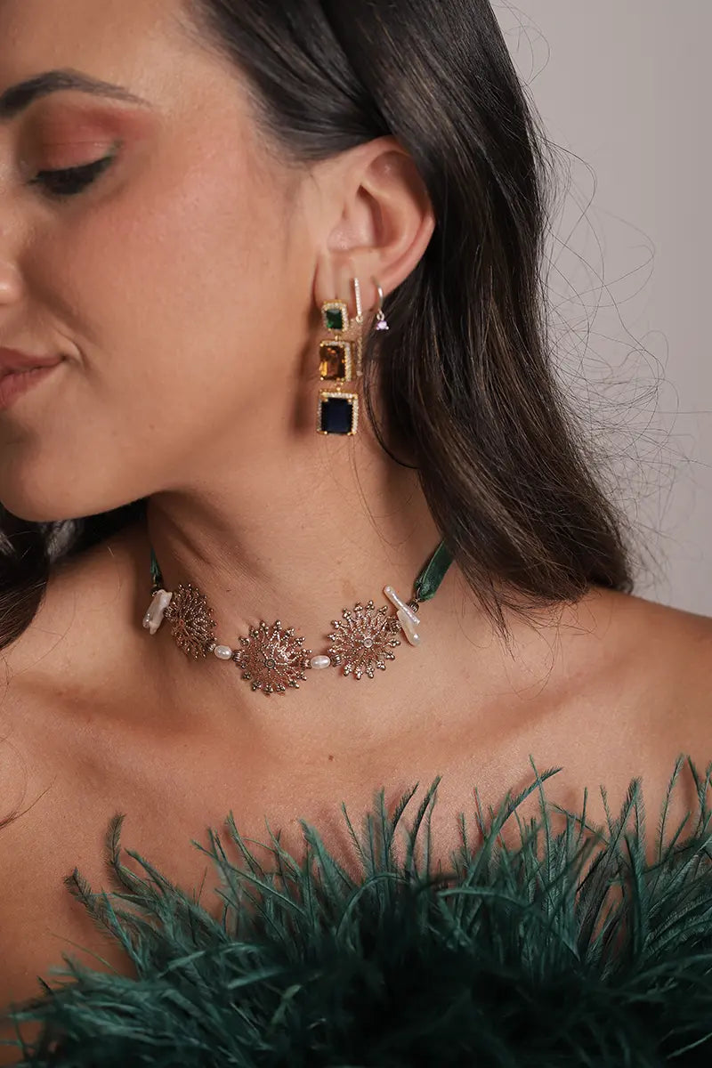 Choker Beth verde