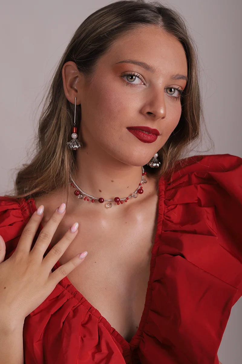 Pendientes New York rojo