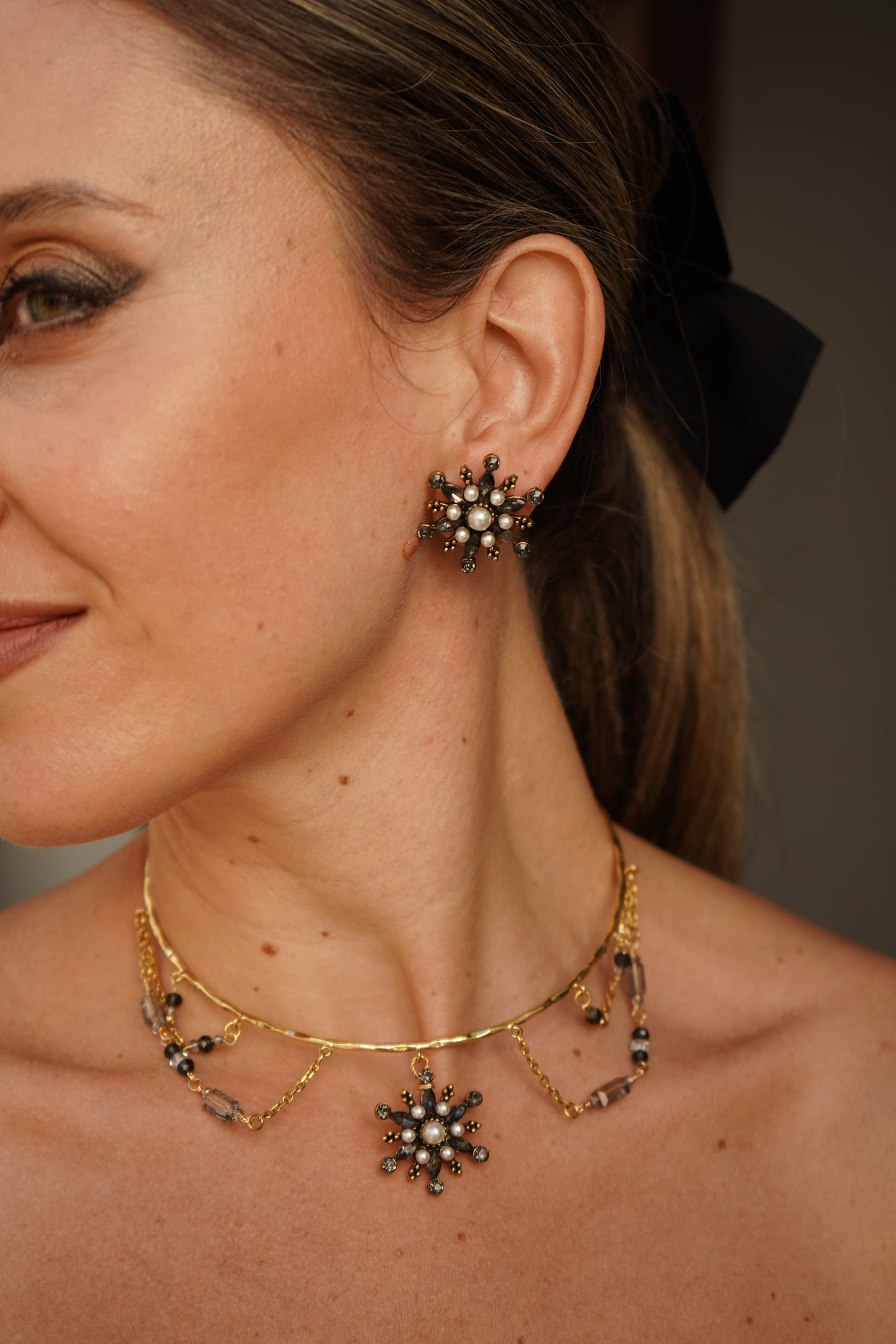 Pendientes Dara Negro