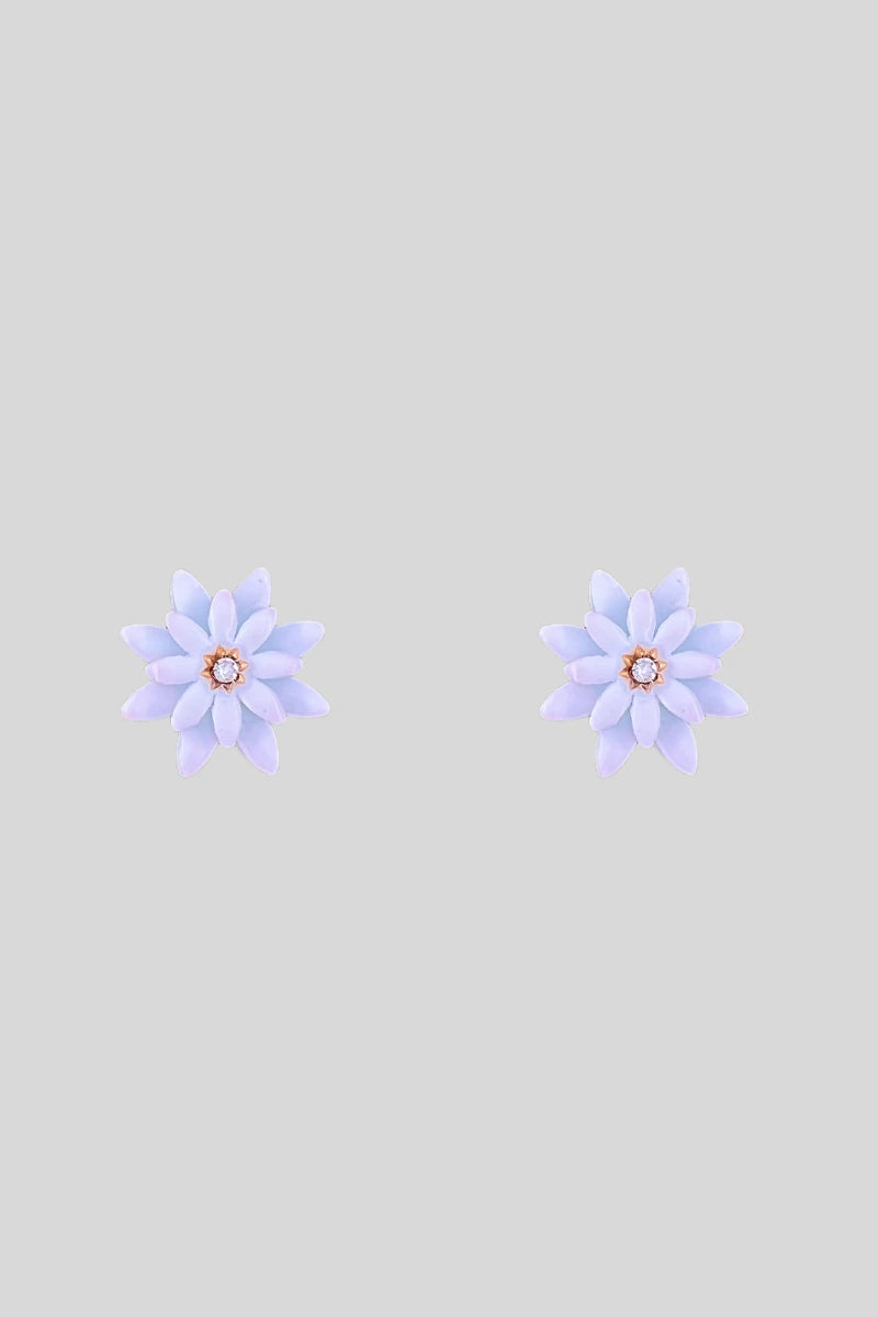 Pendientes Margarita doble azul