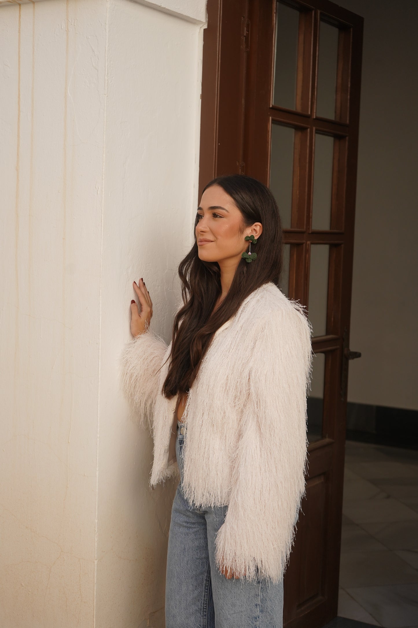 Pendientes Selia Verde y Rosa