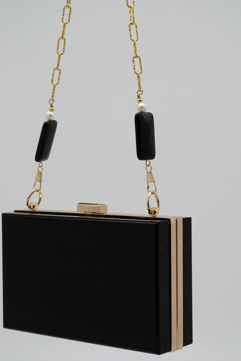 Bolso clutch Bruna negro