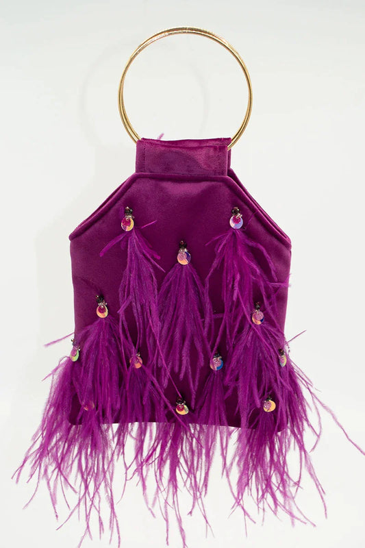 Bolso anillas Halia magenta