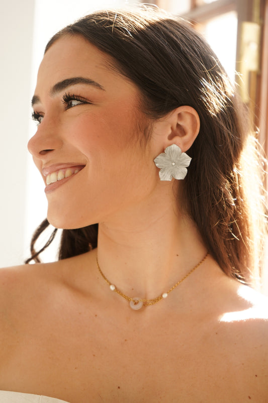 Pendientes Blossom Plata