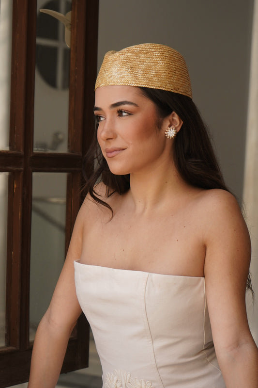 Pendientes Taif blanco