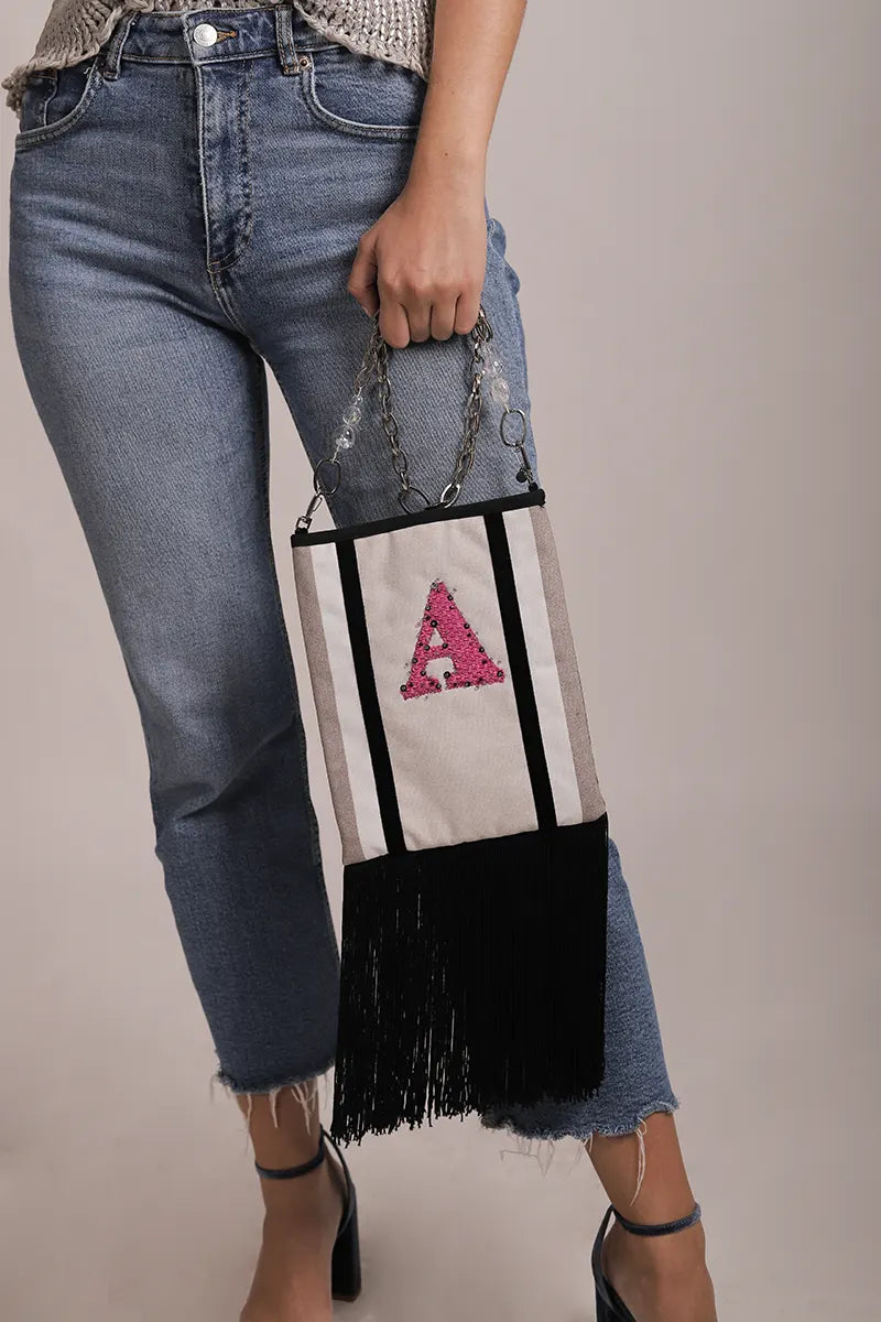 Bolso flecos Lara "A" - Exclusivo