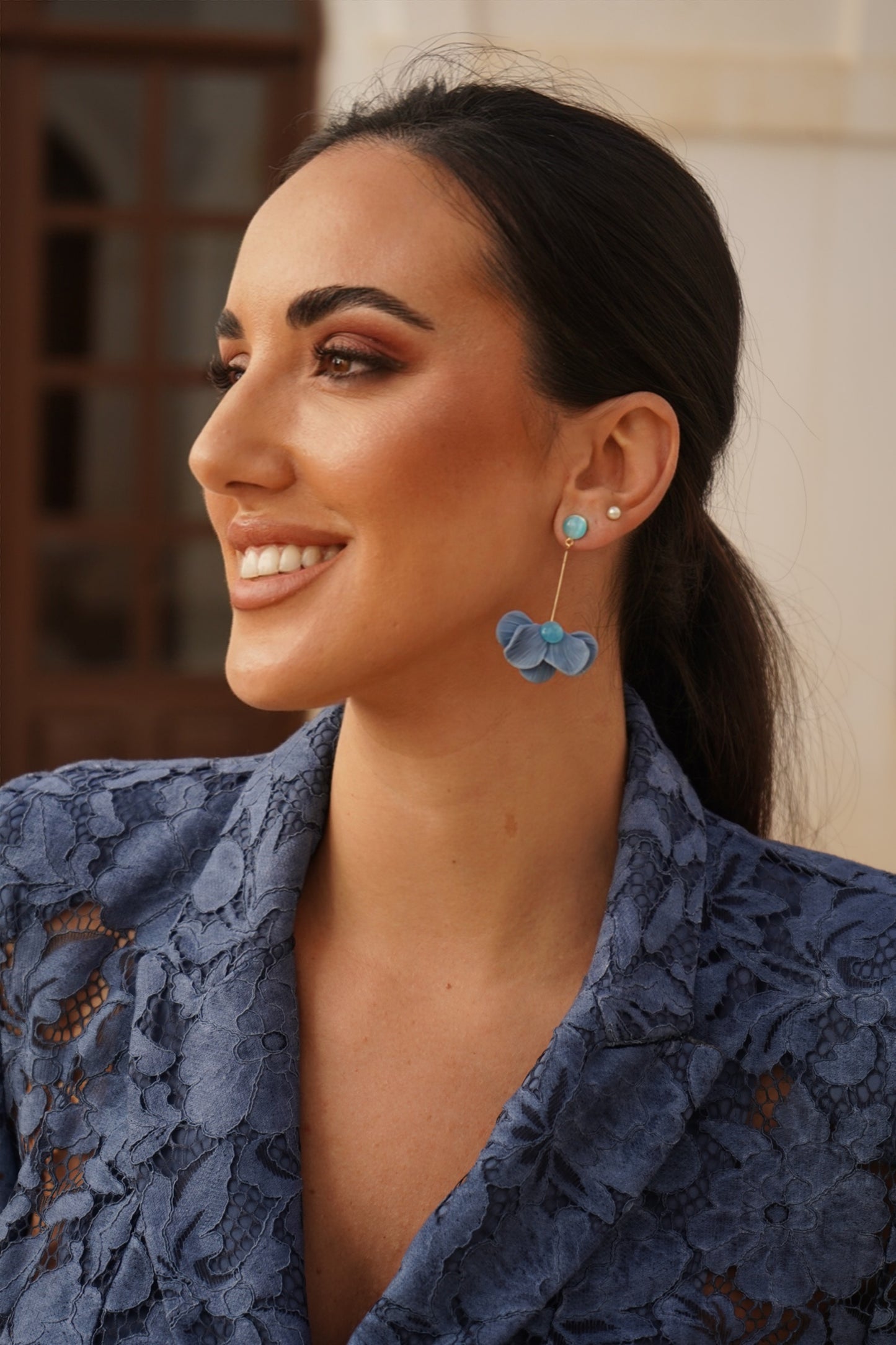 Pendientes Celine Azul