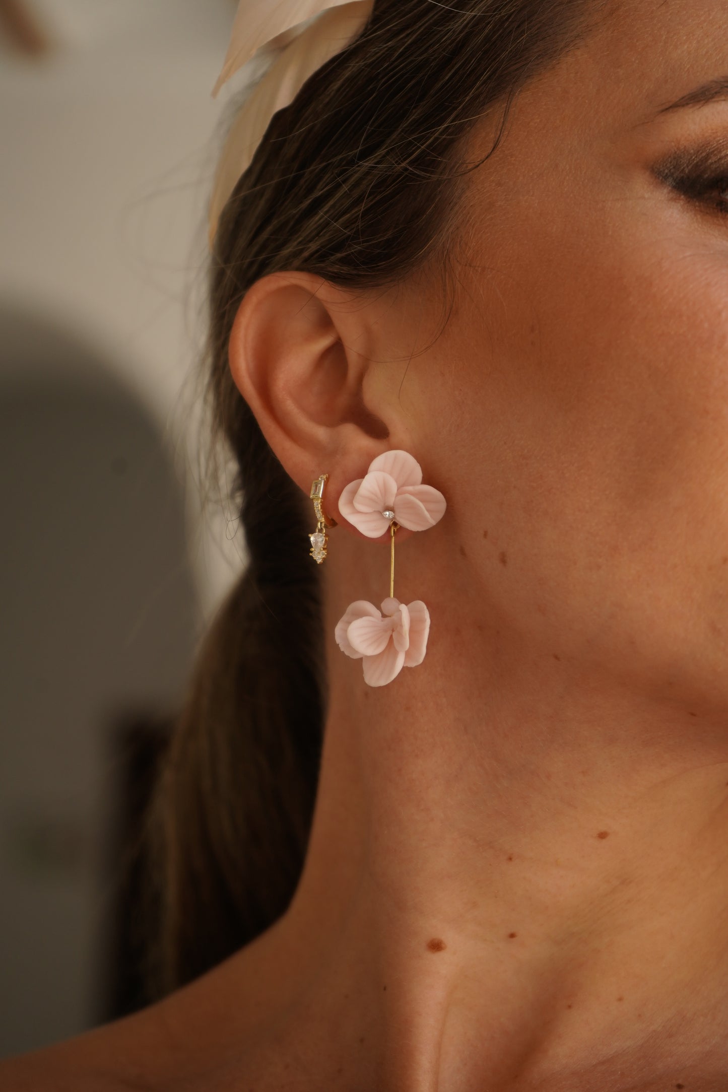 Pendientes Saria Rosa